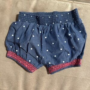 Carter's Blue and White Polka Dot Bubble Shorts